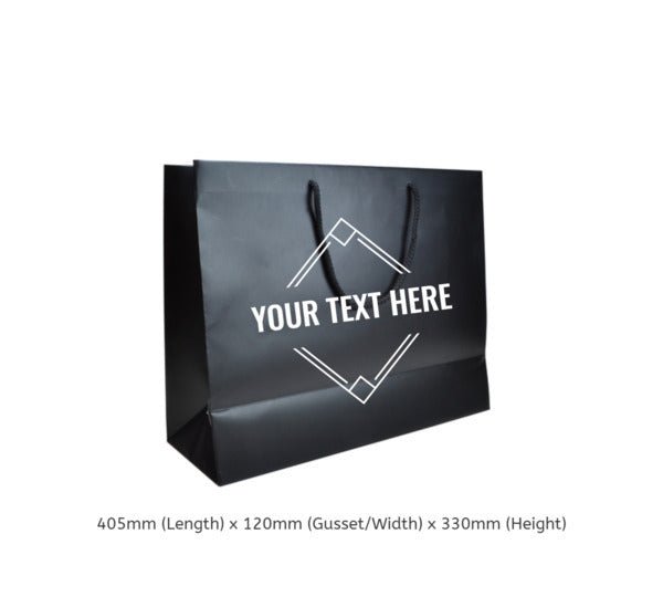 Large - Matt White Laminated European Gift Bag - 50 Pack - PackQueen