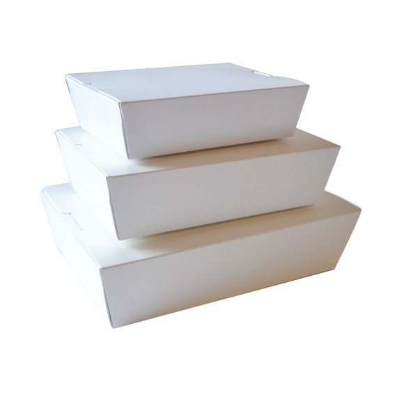Medium Lunch Boxes 200PK - White - PackQueen
