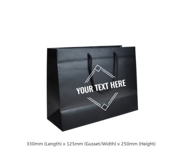 Medium - Matt White Laminated European Gift Bag - 100 PACK - PackQueen