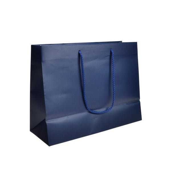 Medium - Matt White Laminated European Gift Bag - 100 PACK - PackQueen