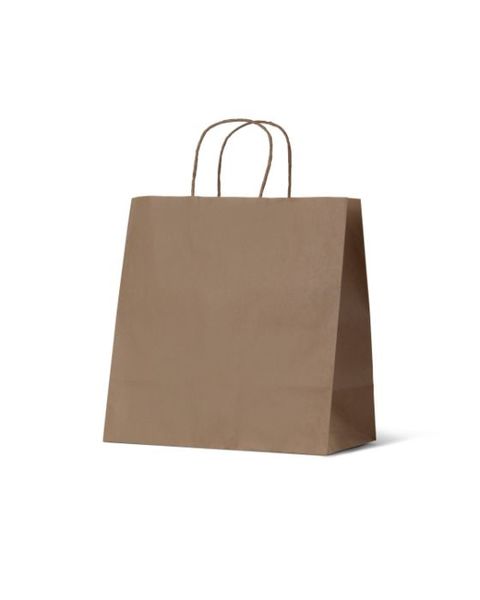 Medium Takeaway Kraft Brown Paper Gift Bag - 250PK - PackQueen