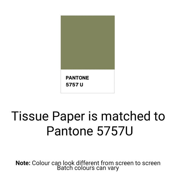 Olive Tissue Paper - Acid Free 500 x 750mm (Bulk 480 Sheets) - PackQueen