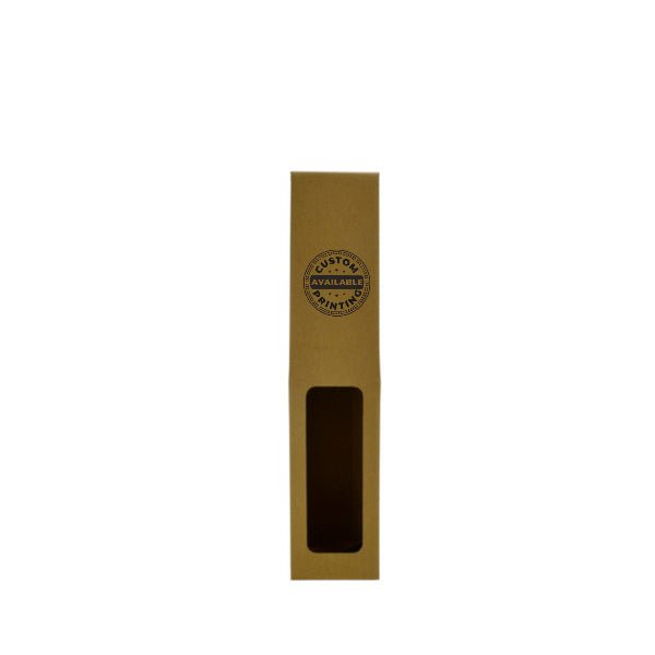 One Piece 1 Bottle Gable Top Wine Box with Window 19271 - PackQueen