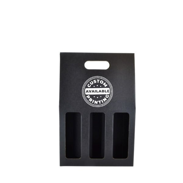 One Piece 3 Bottle Gable Top Wine Box with Window 19273 - PackQueen