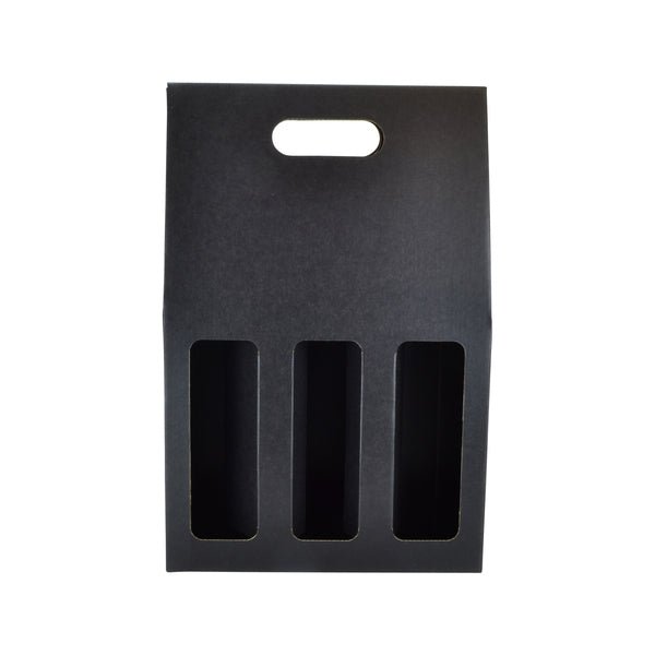 One Piece 3 Bottle Gable Top Wine Box with Window 19273 - PackQueen
