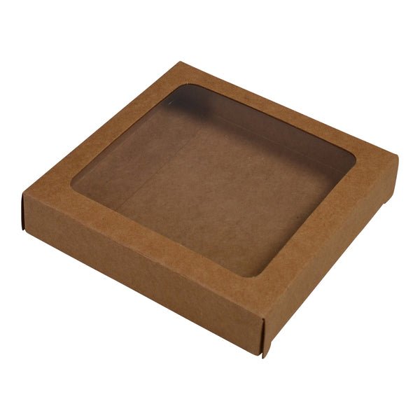 One Piece Paperboard 100mm Cookie Box with Window - PackQueen