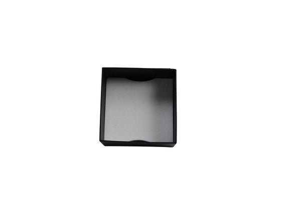 Rigid Cardboard Standard Deep Jewellery Box suitable for watches/cuff bracelet - Matt Black (non reversible white suede foam insert) - PackQueen