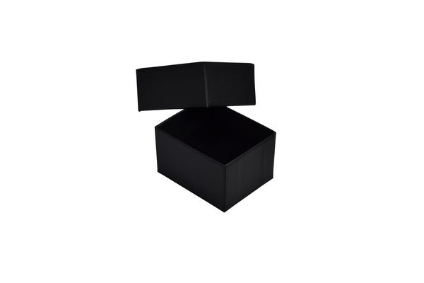 Rigid Cardboard Standard Small Jewellery Box for Rings, Earrings, Pendants or Hoops - Matt Black - PackQueen