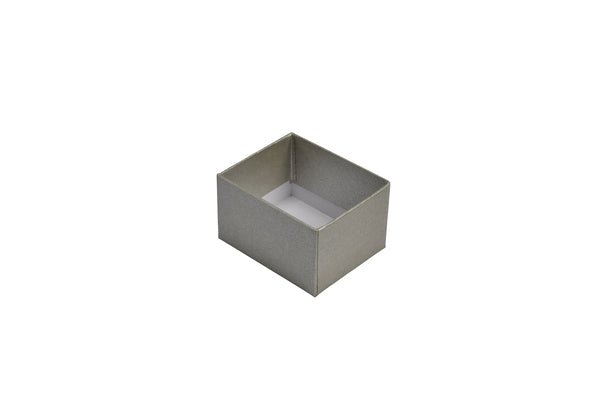 Rigid Cardboard Standard Small Jewellery Box for Rings, Earrings, Pendants or Hoops - Metallic Silver - PackQueen