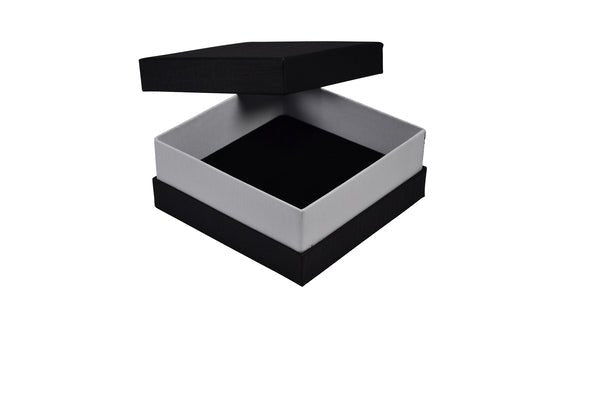 Rigid Square Jewellery Box - Two Tone Texture - PackQueen