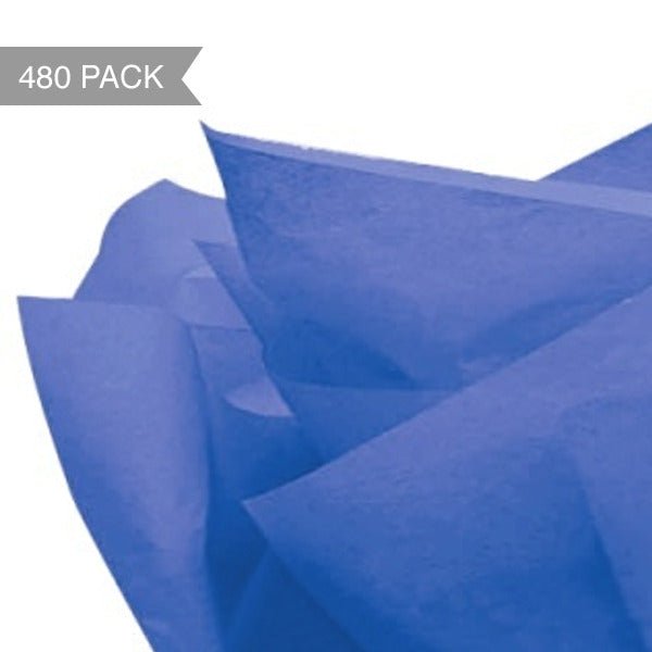 Royal Blue Tissue Paper - 500 x 750mm (Bulk 480 Sheets) - PackQueen