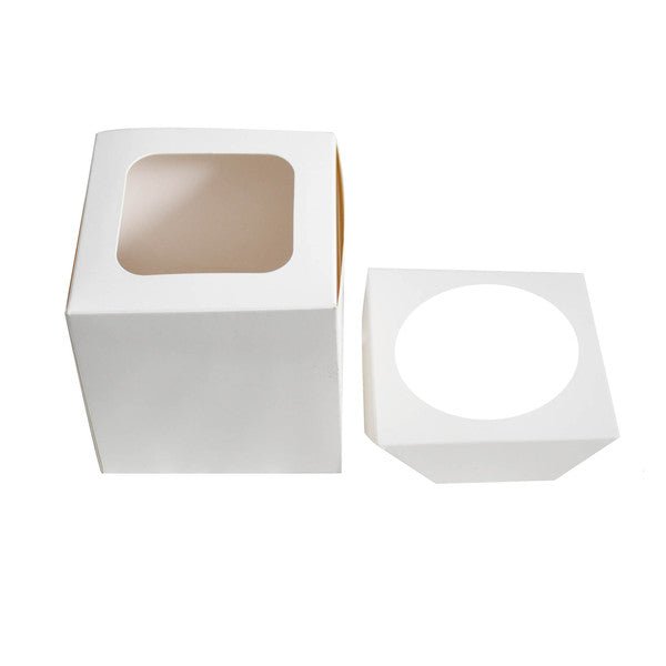 SAMPLE - 1 Cupcake Box with removable insert - Smooth White Paperboard (285gsm) - PackQueen