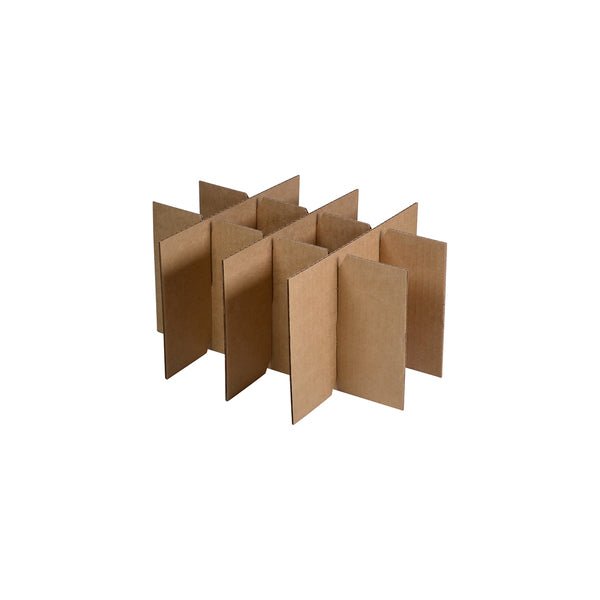 SAMPLE - 12 Beer Bottle Divider Insert for 12 Beer Bottle Box (Box Sold Separately) - Kraft Brown - PackQueen