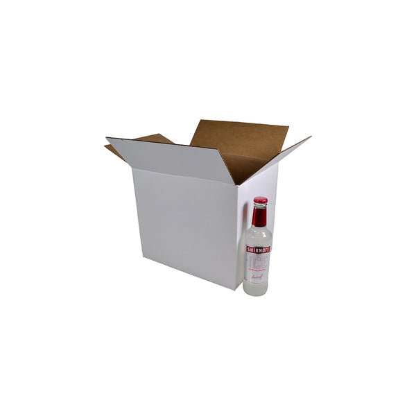 SAMPLE 12 Beer Bottle RSC Shipping Carton / (INSERTS SOLD SEPARATELY - See product 700-24789 to purchase inserts) Kraft White (P/N275512) - PackQueen
