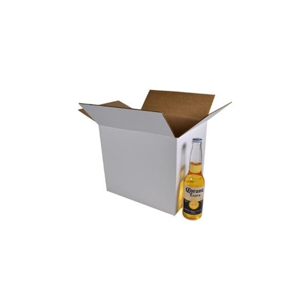 SAMPLE 12 Beer Bottle RSC Shipping Carton / (INSERTS SOLD SEPARATELY - See product 700-24789 to purchase inserts) Kraft White (P/N275512) - PackQueen