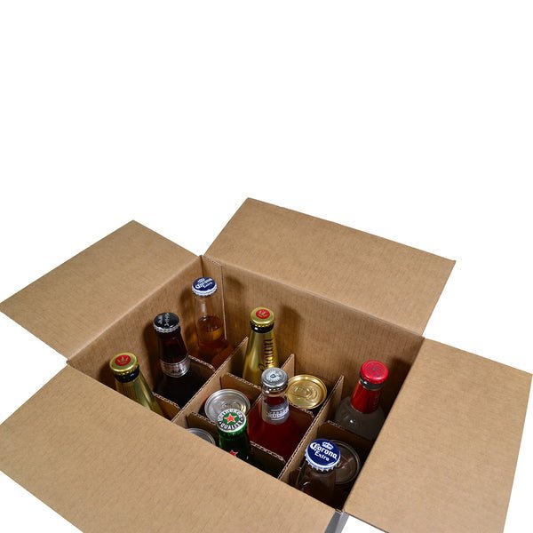 SAMPLE 12 Beer Bottle RSC Shipping Carton / (INSERTS SOLD SEPARATELY - See product 700-24789 to purchase inserts) Kraft White (P/N275512) - PackQueen