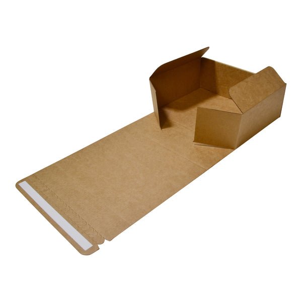 SAMPLE A4 Mailer Carton with Peal & Seal Single Tape - Kraft Brown - PackQueen