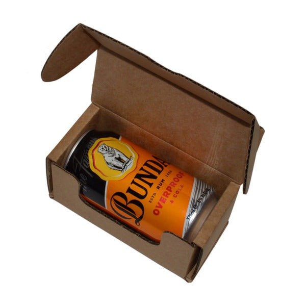 SAMPLE - B Flute - 1 Beer Can Shipper Box - Kraft Brown - PackQueen