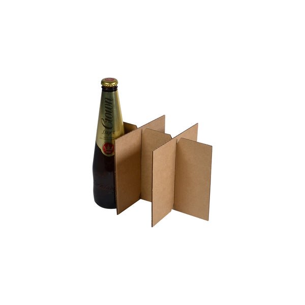 SAMPLE - B Flute - 6 Beer Bottle Shipping Box (insert sold separately 700-24788) - Kraft Brown - PackQueen