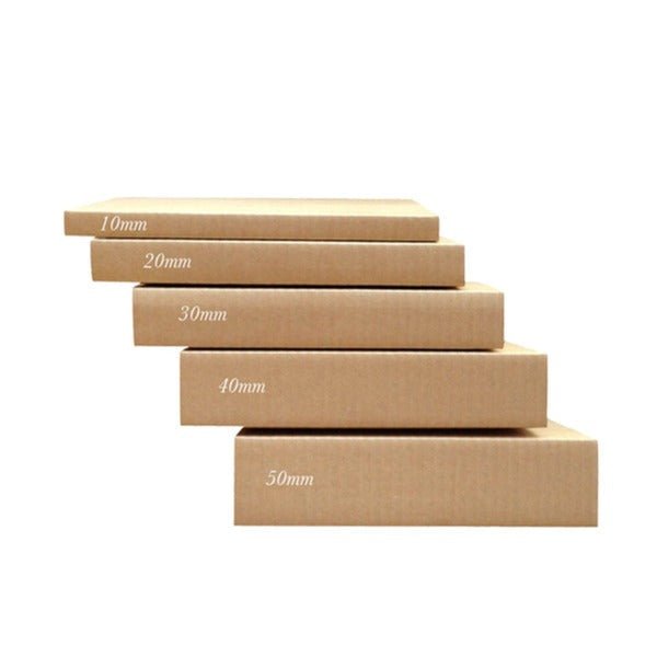 SAMPLE - B FLUTE - A1 Multi Crease Box (1 Box 5 Heights 10/20/30/40/50mm) - Kraft Brown - PackQueen