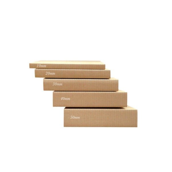 SAMPLE - B FLUTE - A3 Multi Crease Box (1 Box 5 Heights 10/20/30/40/50mm) - Kraft Brown - PackQueen