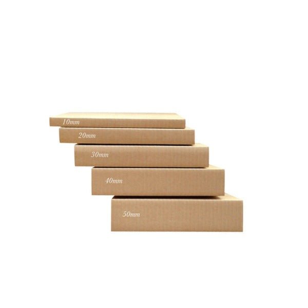 SAMPLE - B FLUTE - A4 Multi Crease Box (1 Box 5 Heights 10/20/30/40/50mm) - Kraft Brown - PackQueen