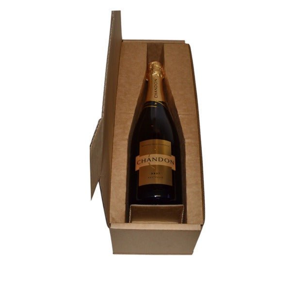 SAMPLE - B Flute - INSERT for One Piece Single & Double Heavy Duty Wine Postage Box - Kraft Brown (Box sold separately) - PackQueen
