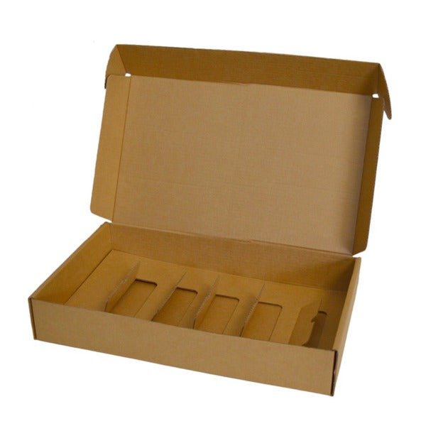 SAMPLE - B Flute - Insert for Wine Postage Box 9132A (box sold separately) - Kraft Brown - PackQueen