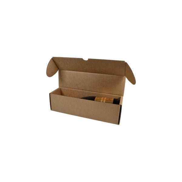 SAMPLE - B Flute - One Piece Champagne Gift Box 24646 - Kraft Brown - PackQueen