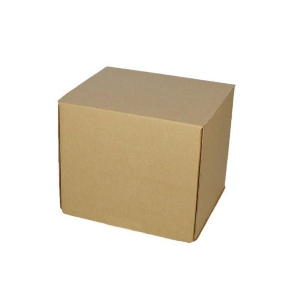 SAMPLE - B Flute - One Piece Postage & Mailing Box 100mm Cube - Kraft Brown - PackQueen