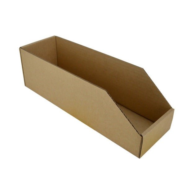 SAMPLE - B Flute - Pick Bin Box & Part Box 17970 (One Piece Self Locking Cardboard Storage Box) - Kraft Brown - PackQueen