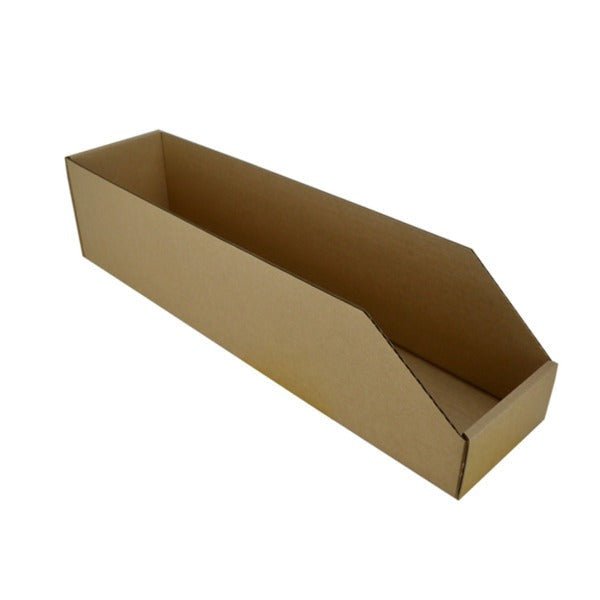 SAMPLE - B Flute - Pick Bin Box & Part Box 17974 (One Piece Self Locking Cardboard Storage Box) - Kraft Brown - PackQueen