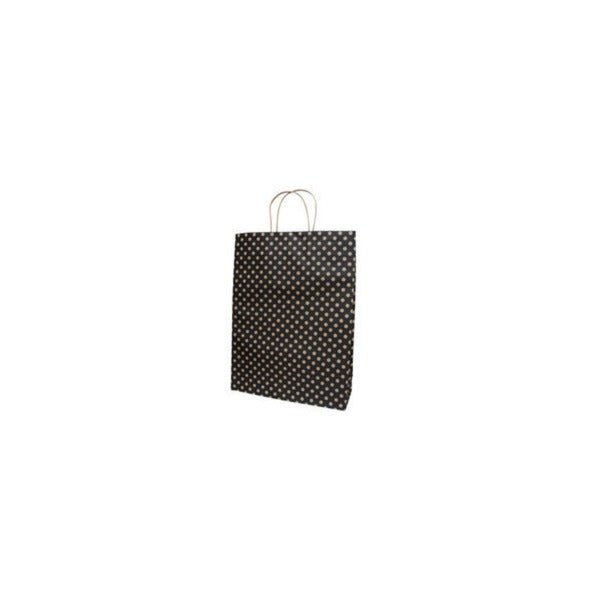 SAMPLE - Black Spot Kraft Midi Paper Bag - PackQueen