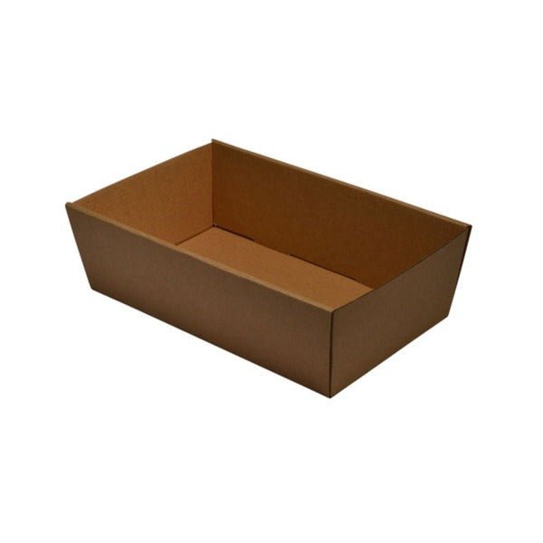 SAMPLE Brown Catering Tray 80mm High - Small with optional lid (Lid Sold Separately) - PackQueen