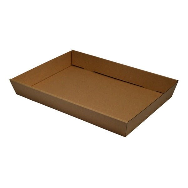 SAMPLE - Brown Catering Tray - Medium 50mm High with optional lid - PackQueen
