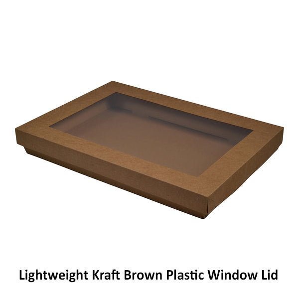 SAMPLE - Brown Catering Tray - Medium 50mm High with optional lid - PackQueen