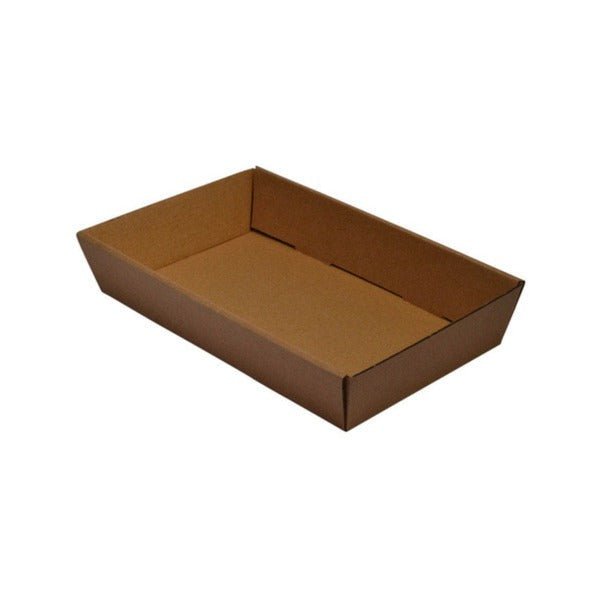 SAMPLE - Brown Catering Tray - Small 50mm High with optional lid - PackQueen