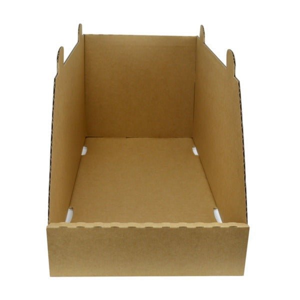 SAMPLE - C Flute - Stackable Storage & Bin Box18031 (One Piece Self Locking Cardboard Storage Box) - Kraft Brown - PackQueen
