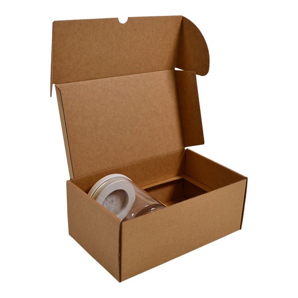 SAMPLE - Candle 2 Oxford/Cambridge Jar Pack Extra Large Wood with Insert - Kraft Brown - PackQueen