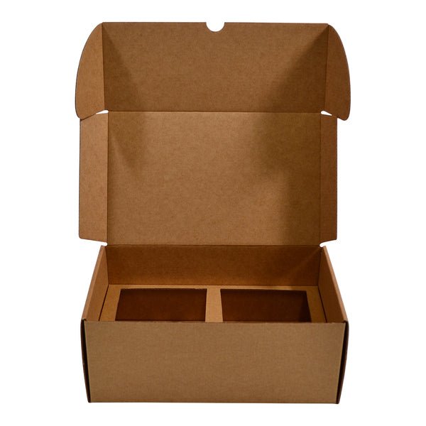 SAMPLE - Candle 2 Oxford/Cambridge Jar Pack Extra Large Wood with Insert - Kraft Brown - PackQueen