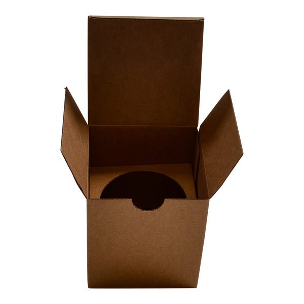SAMPLE - Candle Medium 1 Oxford/Cambridge Jar Pack Upright with Insert - Kraft Brown - PackQueen