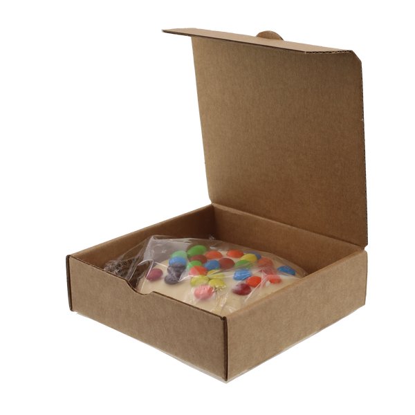 SAMPLE - Cardboard One Cookie Box - Kraft Brown - PackQueen