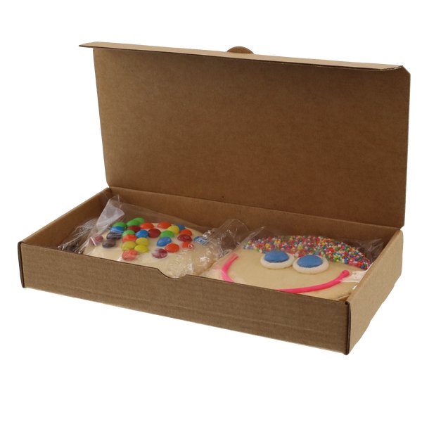 SAMPLE - Cardboard Two Cookie Box - Kraft Brown - PackQueen