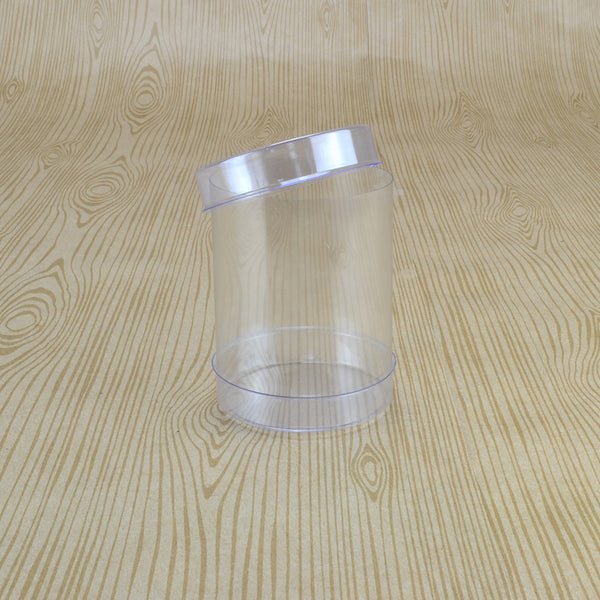 SAMPLE - Clear 51mm Cylinder Box 65mm High (Suitable for 2 Macaroons) - 51 x 51 x 65mm - PackQueen