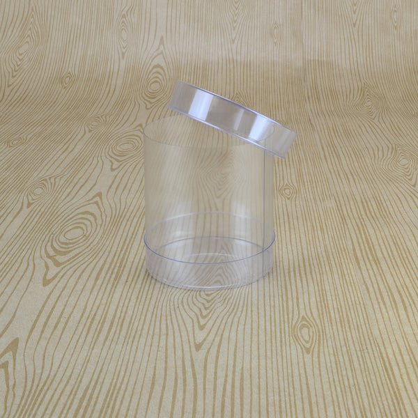 SAMPLE - Clear 60mm Cylinder Box 65mm High (Suitable for 1-2 Macaroons) - 60 x 60 x 65mm - PackQueen