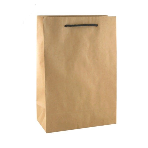 SAMPLE - Deluxe Brown Kraft Paper Gift Bag Junior - PackQueen