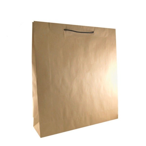 SAMPLE - Deluxe Brown Kraft Paper Gift Bag Large - PackQueen