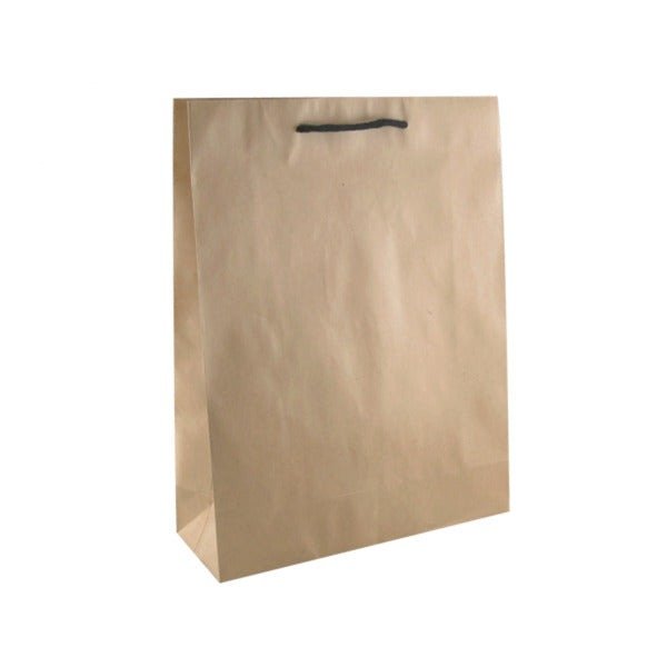 SAMPLE - Deluxe Brown Kraft Paper Gift Bag Midi - PackQueen