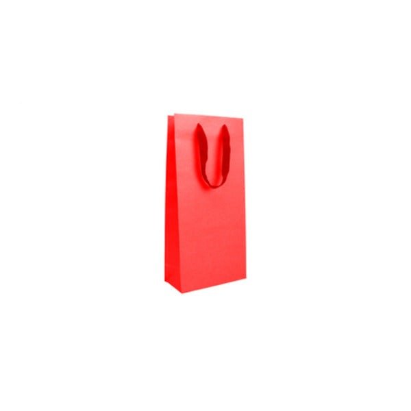 SAMPLE - Double Deluxe Matt Red - Paper Wine Bag - PackQueen