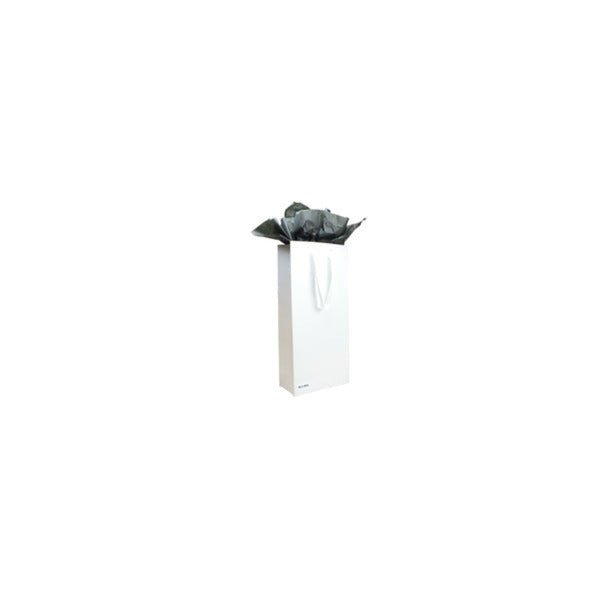 SAMPLE - Double Deluxe Matt White - Paper Wine Bag - PackQueen